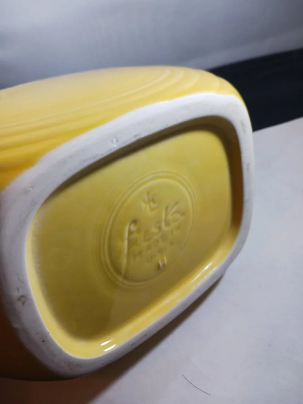 Fiestaware Large Disc Pitcher Ceramic Yellow Fiesta 67oz